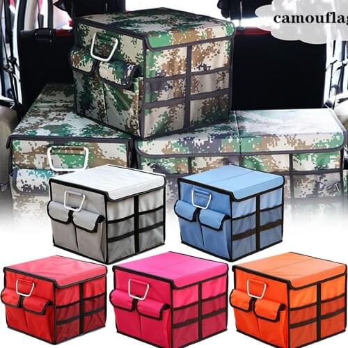 Car trunk sundries Multi-use large capacity 1680 D Oxford cloth Folding Car Trunk Storage Box Stowing Tidying Container Bags