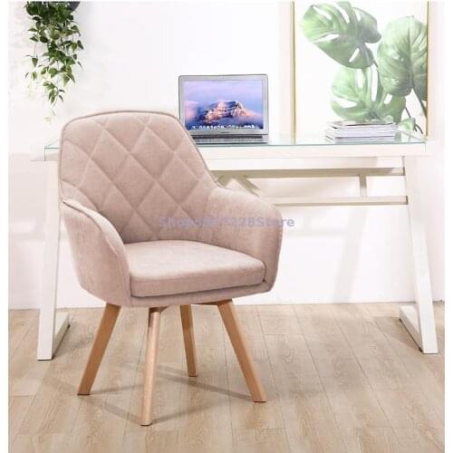 Nordic Computer Chair Household Modern Simple Leisure Cloth Chair Bedroom Study Desk Chair Writing Net Red Makeup Chair