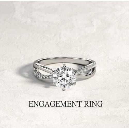 New Design X Shape Cross Wedding Rings Fashion With Large Zirconia Silver color Engagement Rings For Female Wedding Band Gift