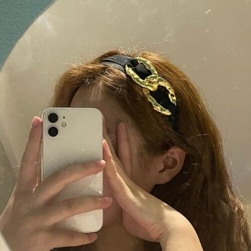 2021 New Fashion Hairbands Thick Link Chain Headband Hair Hoops Holder Hair Accessories for Women Jewelry