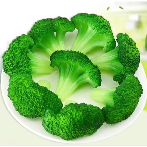 PVC Simulation Food Vegetables Broccoli Cauliflower Model Photography Props Hotel Dishes Display 6pc/lot