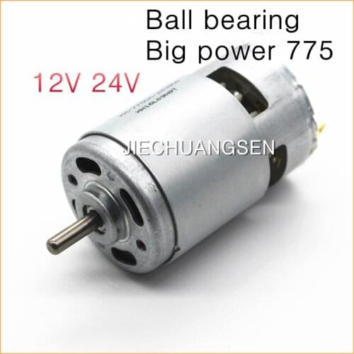 Ball bearing Big power 775 DC motor,High speed high torque Hair dryer Electric tool motor DC12V24V