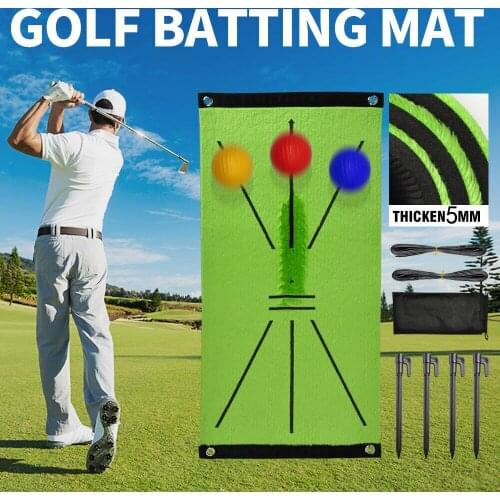 Golf Training Mat Swing Detection Batting In Door Golf Game Golf Practice Training Aid Cushion Home Office Outdoor Mat Pad