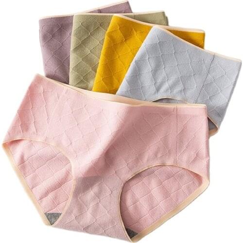 5Pcs Pure Cotton Women Panties Fashion Soft Comfort Underwear Low Waist Girls Solid Breathable Briefs Ladies Seamless Intimate