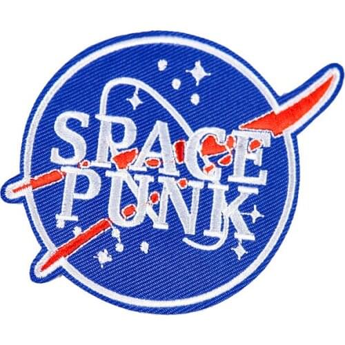 Creative Space Punk Embroidery Patches for Clothing DIY Decor Applique Clothes Stickers Handcraft T-shirt Accessories Wholesale