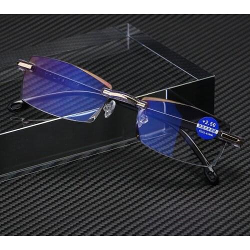 Ultralight Rimless Reading Glasses Anti Blue Light Radiation Computer Presbyopia Readers spectacleso Reader Kulary 1.0 To 4.0