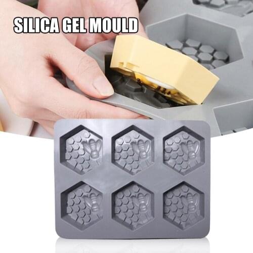 Bee Honeycombs Shaped Universal Silicone Mold 3d Soap Stencils Hives Mould For Homemade Diy Making Cake Baking