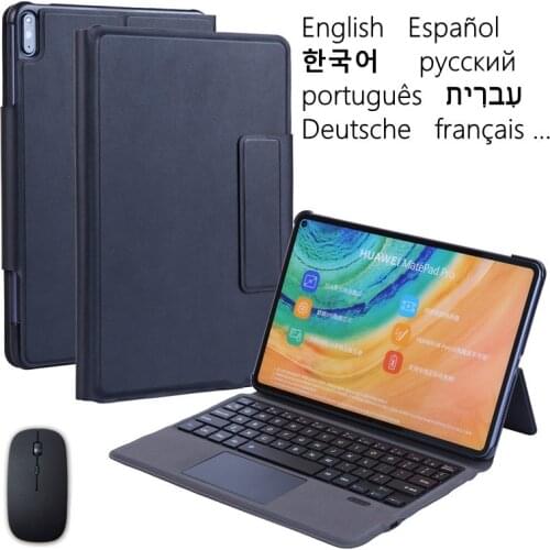 All in one Ultra Slim Wireless Keyboard Cover For Huawei Matepad 10.4 Honor Pad V6 Arabic Spanish Korean Russian Keyboard Case