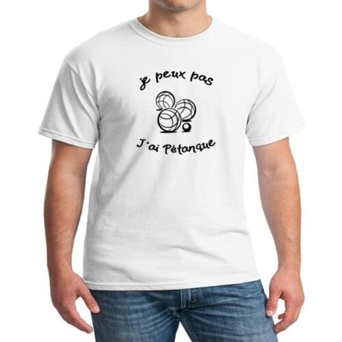Funny Cool French Petanque Boule Print T Shirt Men Harajuku O-Neck Cotton T-Shirts Mans Gift Custom Birthday Clothes Camisetas