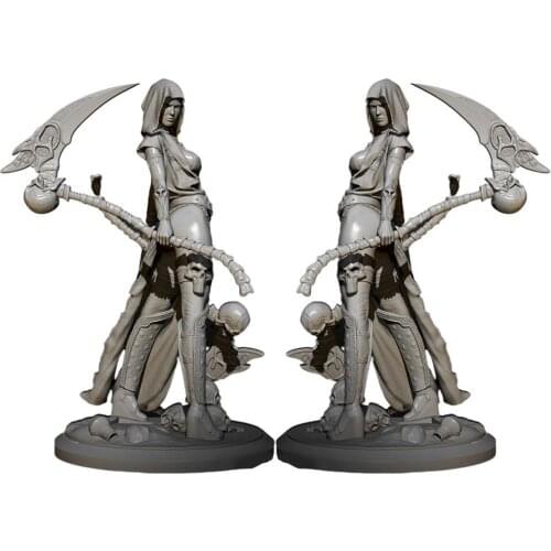 1/24 Beautiful Girl Soldier Series White Model Kit Self-assembled Doll Toys Assembly Home Figure Craft Resin TD-2524 Decoration