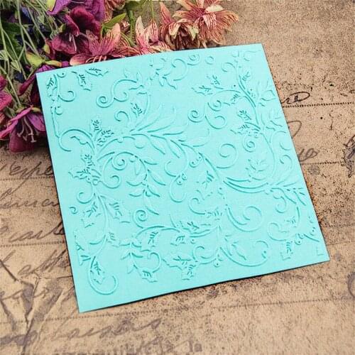 15x15cm Vine leaves Embossing folders Plastic bump Scrapbooking DIY Template Fondant indentation Cake Photo Album Card Make