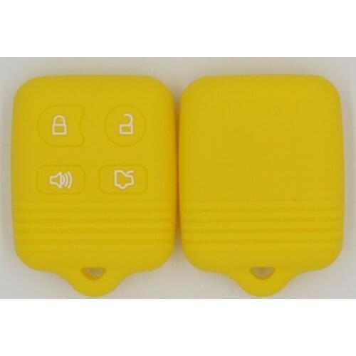2PC Silicone Rubber car Key Fob Skin Case Holder cover for Ford Edge Mondeo Everest Escort 3button Remote Key Case Keyless