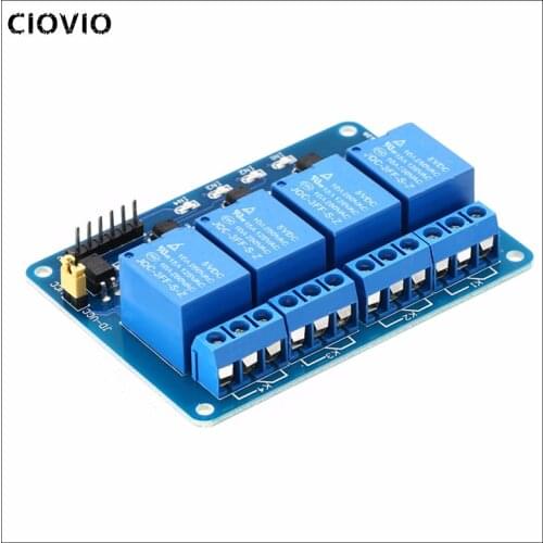 CIOVIO 5pcs 4 Channel DC 5V Relay Module with Optocoupler Low Level Trigger Expansion Board for arduino