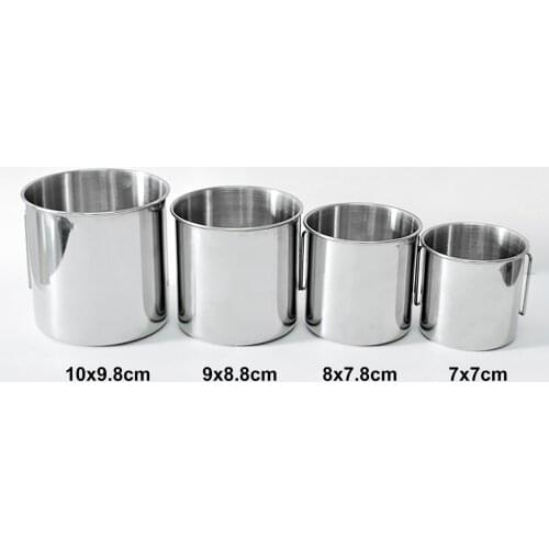 4Pcs/Set Stainless Steel Stackable Drinking Water Cups Mugs for Outdoor Camping