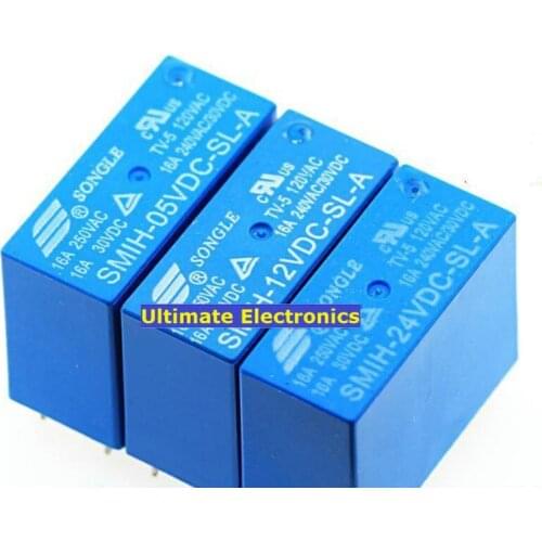 5pcs 6 feet | SMIH-05VDC-SL-A SMIH-12VDC-SL-A SMIH-24VDC-SL-A 5V 12V 24V 16A