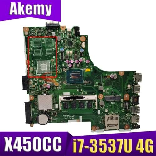 Akemy For Asus X450CC X450CA A450C X450C Motherboard with i7-3537U cpu 4GB memory