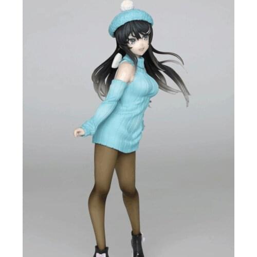 Anime Taito Hentai Aobuta Sakurajima Mai Knit Dress Ver Mai Senpai PVC Action Figure Collectable Model Doll Toys