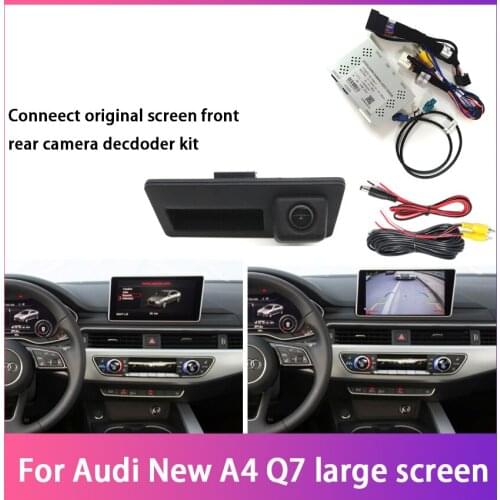Car Rear View Reverse Camera For Audi New A4 Q7 large screen CCD Full HD Parking Backup Original Screen Decoder Accessories