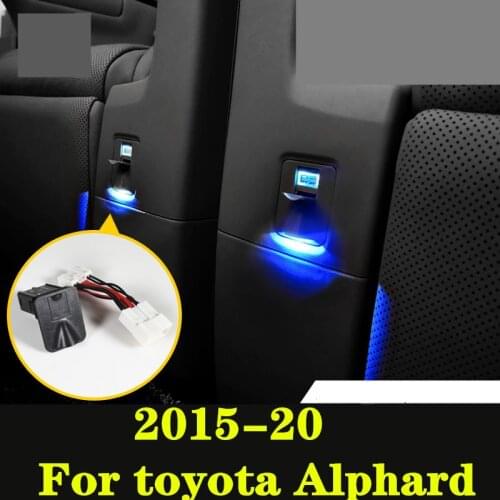 For toyota Alphard 2015-20 High-equipped seat USB fast charging car charger modification Interior decoration car Accessories