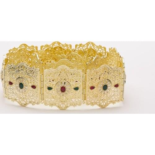 Free shippping Moroccan Caftan wedding gold and silver Metal belt for women