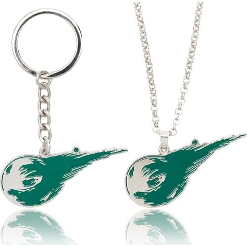 Final Fantasy 7 Meteor Key Chain Necklace Game Trinket Jewelry Fans Gift