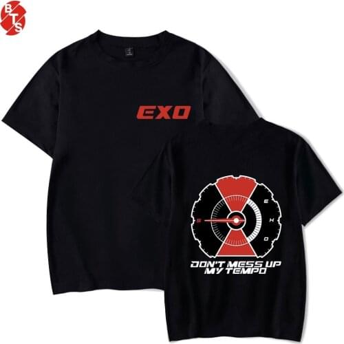 EXO Kpop Fashion Printed T-shirts Women/Men Short Sleeve 2018 Hot Sale Tshirts Casual Streetwear Trendy Tee Shirts Plus Size