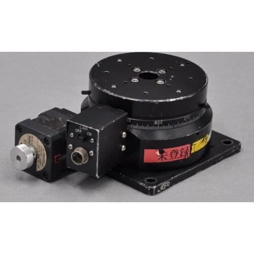 R-axis K402-100M micron-level CNC indexing plate, electric high-precision fine-tuning rotary displacement slide table 100mm