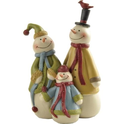 Creative American country resin crafts home accessories living room decoration gifts Christmas day snowman decoration
