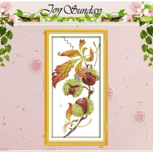 Chestnut Tree Patterns Counted Cross Stitch 11CT 14CT Cross Stitch Set Wholesale plant Cross-stitch Kit Embroidery Needlework