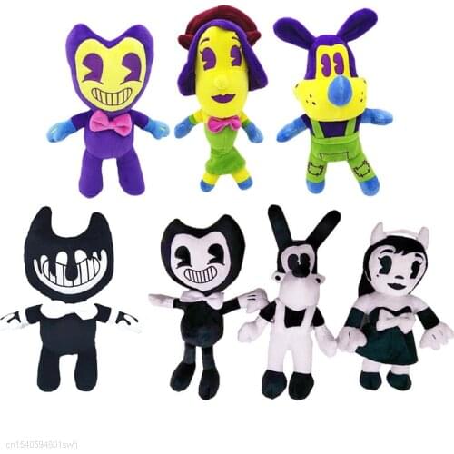 New 25-30cm Horror Game Bendy Doll And Ink Machine Plush Toys Colorful Bendy Bandy Plushie Stuffed Figures Toy For Children Gift