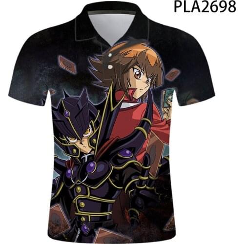 New Summer 3D Printed Polo Shirt Men Game Yu Gi Oh Streetwear Fashion Camisas Harajuku Cool Short Sleeve Casual Hombres Ropa