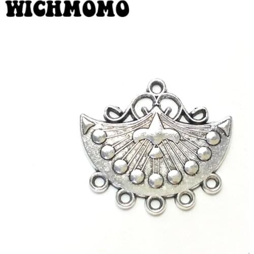 New 28*32mm 5 Pieces Retro Zinc Alloy Geometric Connectors Porous Linker for DIY Necklace Jewelry Accessories PJ542