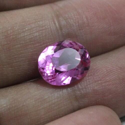 Oval shape Pink Tourmaline flawless faceted created gemstone beads for jewelry making diy decorative stones gemstones loose best