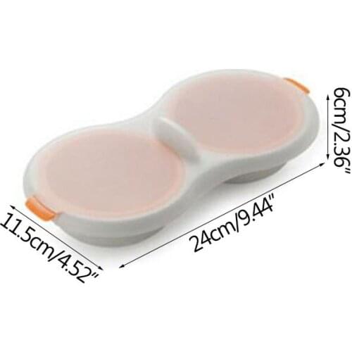 Double Tray Drain Egg Steamer Creative Hollow Round Microwave Oven Steamed Egg Mold Kitchen Utensils Baking Accessories
