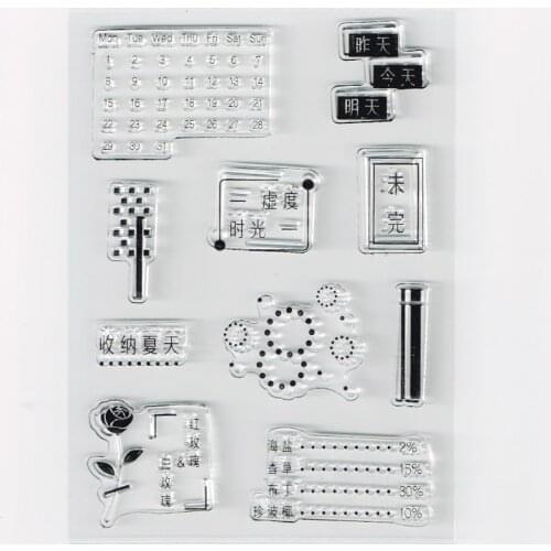 Planner Background Stamps Clear Decorative Stamps For Agenda Notebook