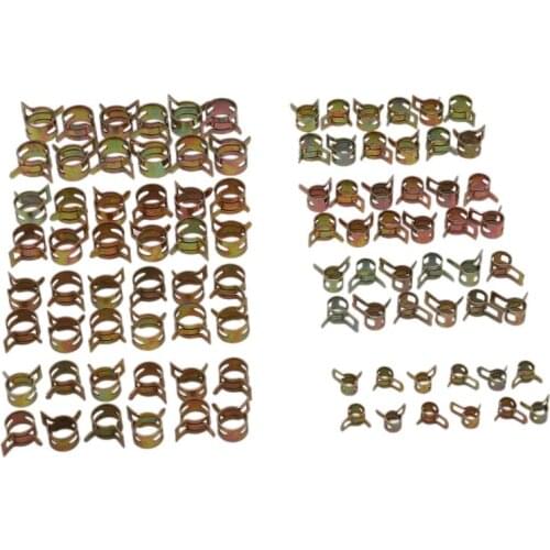 Spring Hose Clamp, 96Pcs/8Size Fuel/Silicone Vacuum Pipe Low Pressure Air Clip Clamp (12 X Diameter 6Mm 8Mm 9Mm 10Mm 11Mm 12Mm 1