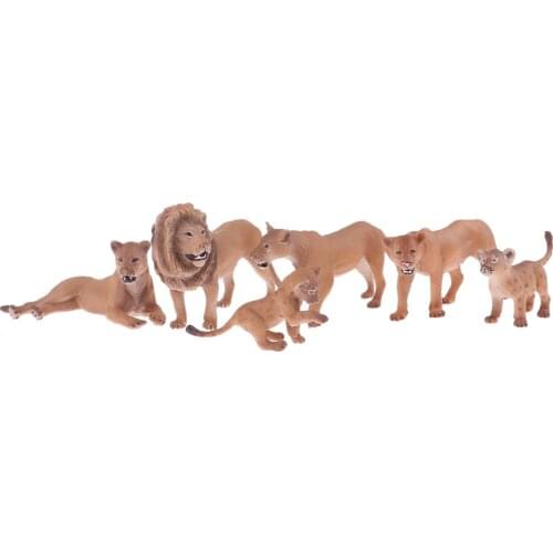 Realistic Lion with Babies Figurines Animal Figures, Easter Eggs Cake Toppers Christmas Birthday Gift