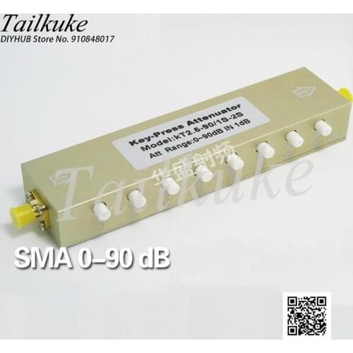 Sma / N Type RF Adjustable 4G Signal Attenuator Button Adjustable Attenuator / Step Coaxial Adjustable Attenuator