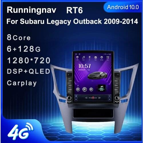 Runningnav For Subaru Legacy Outback 2009-2014 Tesla Type Android Car Radio Multimedia Video Player Navigation GPS