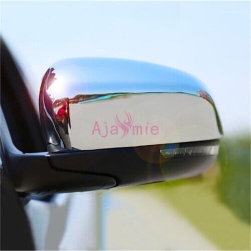 Car Styling Chrome Door Mirror Cover Overlay Trim Rearview Panel 2014 2015 2016 2017 For Jeep Grand Cherokee Accessories