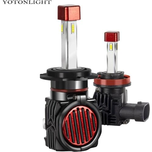 2Pcs 4 Sides Mini H7 Led Lamp H4 Bulbs H11 Fog F8 Led Headlights Hb4 9005 Hb3 9006 9012 Car Lights 60w 6000lm 6000k Csp 360 12V