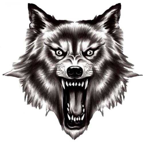 A Ferocious Wolf Quality Car Sticker Decal Cover Scratches Waterproof 13CM*13CM