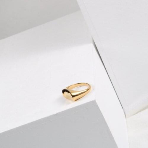 Stainless Steel Style Extremely Simple Irregular Designer Rings Smooth Gifts For Women Bohemian 2021 Trend Accessories Jewelry