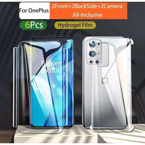 360° All Inclusive 1+ 9 9Pro Screen Protector 8T 8Pro Hydrogel Film For OnePlus 8 7Pro 7TPro Soft Front Back Camera Edge Cover