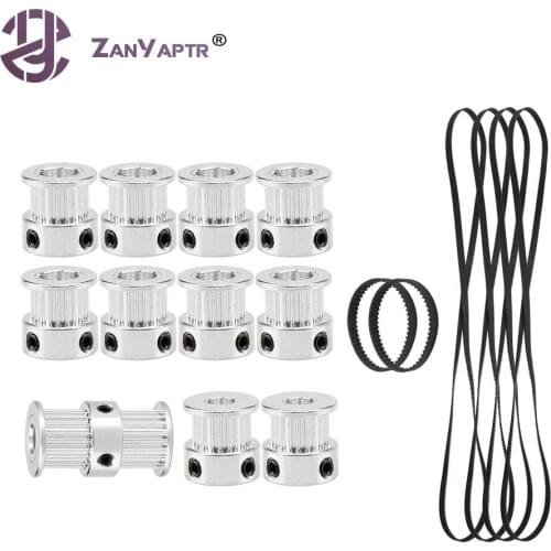 1Set 3D Printer UM2 Ultimaker2 2GT 6mm Belt Pulley 20 Teeth Bore 5mm / 8mm Belt Closed Loop Rubber GT2 Timing Belt 610 / 200mm