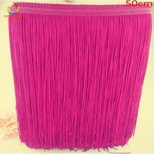 10 M/lot 15-100CM Long Polyester Fringe Trim African Ribbon Lace Accessory Sew Latin Dress Garment Curtain DIY Rose Tassel