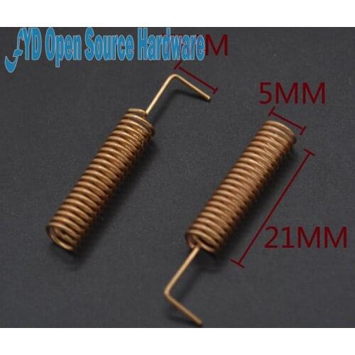 10pcs 433MHz Corner Spring Antenna 433 Frequency High Performance 433M Spring Copper Antenna Built-in Antenna