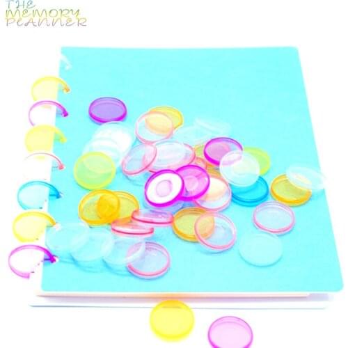 50pcs Fajas 24mm Discbound Planner Notebook Binder Discbound Notebook Binding Discs Binders Plastic Rings Mushroom Disc Binding