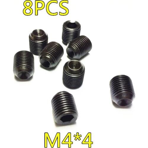8pcs M4*4 Grub Head Screw Hexagon Headless RC Car Hardware 1/10 HSP 02099 Spare Parts Replacement