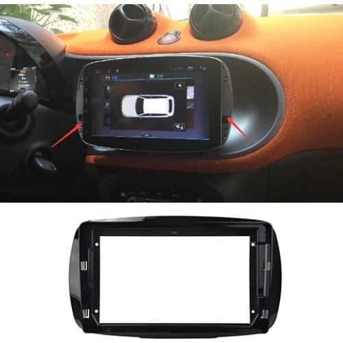 9 Inch 2Din Car Fascia for Benz Smart 2016 Stereo Fascia Panel Dash Mount Installation Car DVD Frame Kit In-Dash